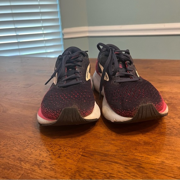 Womens Brooks Ghost 16 navy pink size 9 narrow - Picture 6 of 13